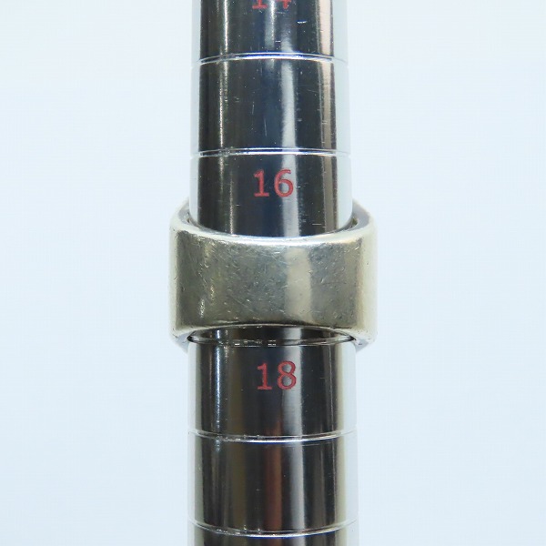 実際に弊社で買取させて頂いたCHROME HEARTS/クロムハーツ レターブロック CHプラス リング 16.5-17.5号の画像 9枚目