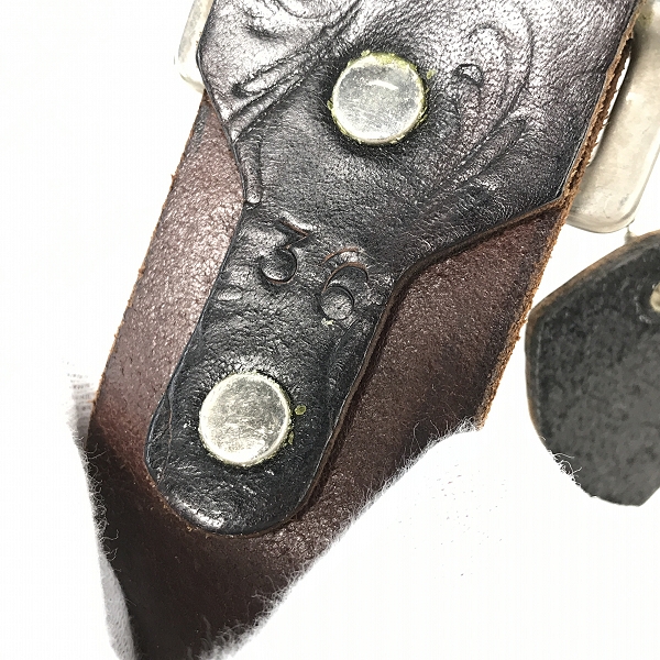 実際に弊社で買取させて頂いたHollywood Trading Company /HTC/エイチティーシー スタッズ/ターコイズ レザー ベルトの画像 4枚目