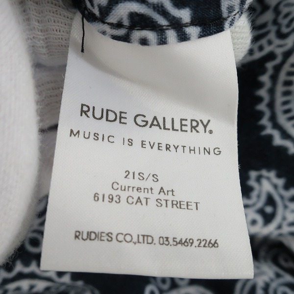 実際に弊社で買取させて頂いたRUDE GALLERY/ルードギャラリー 21SS ペイズリー バンドカラー ロングシャツ 2の画像 3枚目