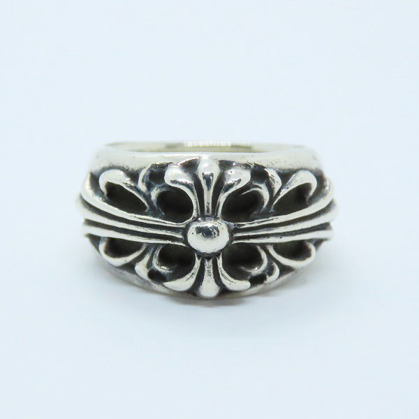 実際に弊社で買取させて頂いたCHROME HEARTS/クロムハーツ FLRL CRS フローラルクロスリング 18.5号の画像 1枚目