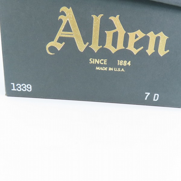 実際に弊社で買取させて頂いたALDEN/オールデン コードバン チャッカ レザーブーツ/シューズ 1339/7 シューツリー付きの画像 8枚目