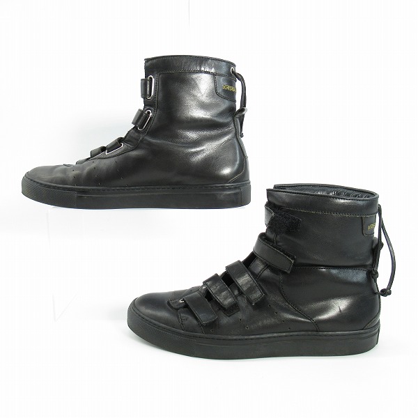 実際に弊社で買取させて頂いたKRISVANASSCHE/クリスヴァンアッシュ ベルクロ ハイカットスニーカー ブラック/42の画像 3枚目