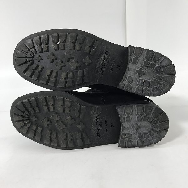 実際に弊社で買取させて頂いたJimmy Choo/ジミーチュウ ロゴプレート スウェードレザーブーツ 34の画像 2枚目