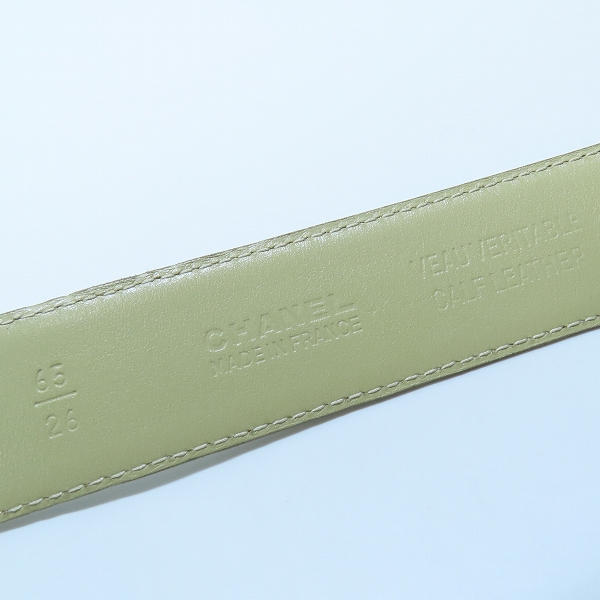 実際に弊社で買取させて頂いたCHANEL/シャネル ココマーク レザー ベルト　の画像 4枚目