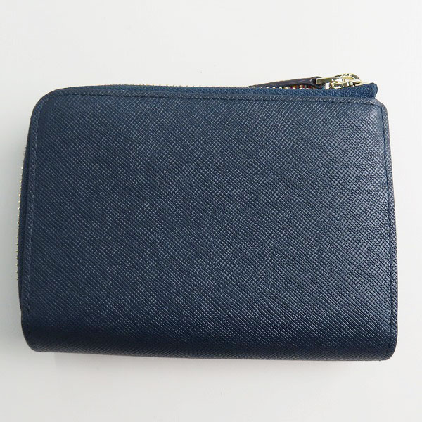 実際に弊社で買取させて頂いたPaul Smith/ポールスミス 二つ折り コンパクト財布/ウォレット ネイビー PSC784の画像 1枚目
