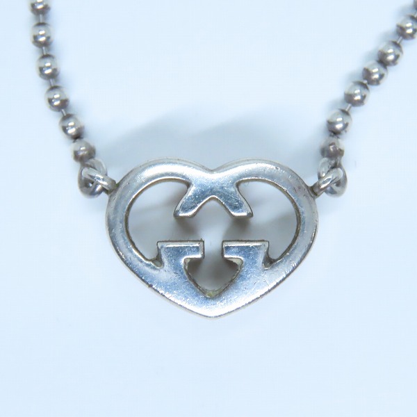 実際に弊社で買取させて頂いたGUCCI/グッチ ハートGGロゴ シルバー925 ネックレスの画像 1枚目
