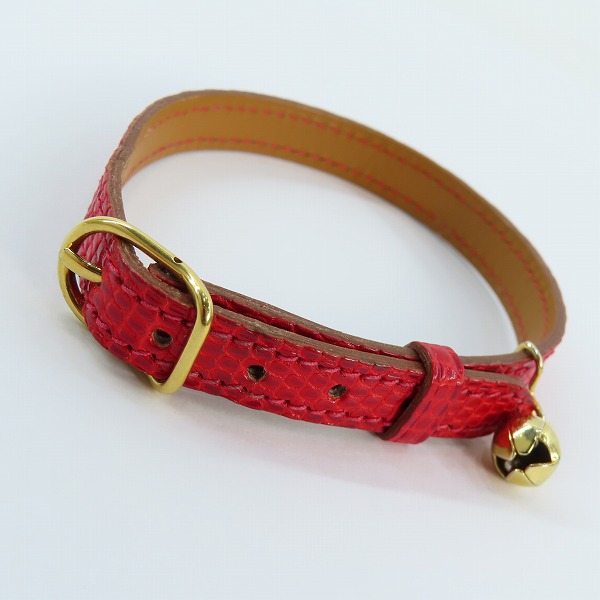実際に弊社で買取させて頂いたHERMES/エルメス 猫用 首輪 リザード 