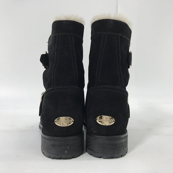 実際に弊社で買取させて頂いたJimmy Choo/ジミーチュウ ロゴプレート スウェードレザーブーツ 34の画像 1枚目