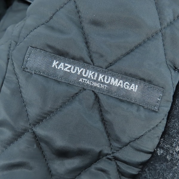 実際に弊社で買取させて頂いたKAZUYUKI KUMAGAI ATTACHMENT/カズユキクガマイ アタッチメント ジップアップ スタジャン/1の画像 2枚目