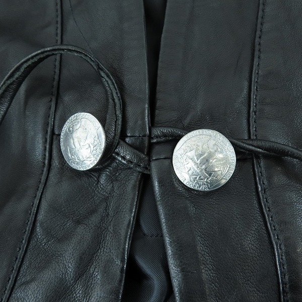 実際に弊社で買取させて頂いたCRIMIE/クライミー LAMB LEATHER CARDIGAN /ラムレザーカーディガン C1H5-JK08/XXLの画像 4枚目