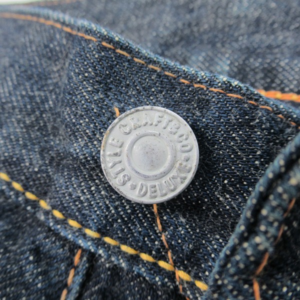 実際に弊社で買取させて頂いたEVISU/エヴィス エビス  Lot.2001 No.2 戎 カモメペイント デニムパンツ/40×35の画像 7枚目