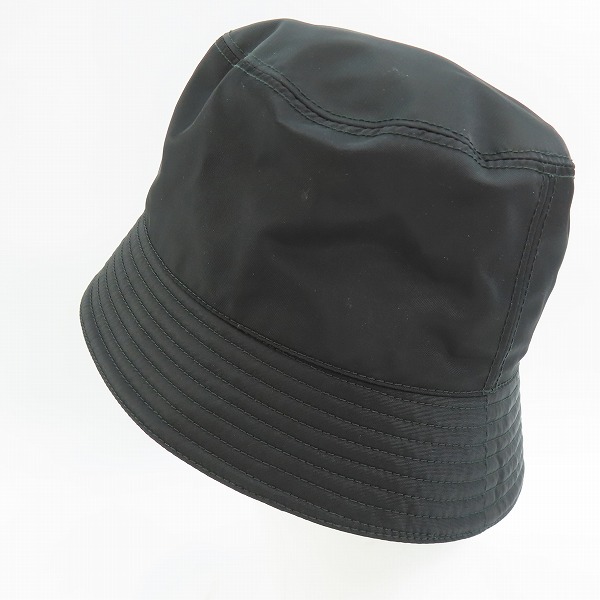 実際に弊社で買取させて頂いたPRADA/プラダ ReNylon バケットハット 三角ロゴ金具プレート 1HC137 2DMI/Mの画像 2枚目