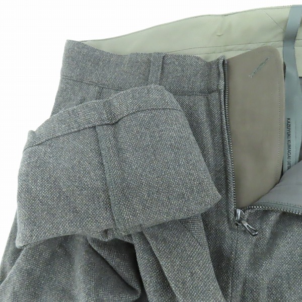 実際に弊社で買取させて頂いた【未使用】KAZUYUKI KUMAGAI ATTACHMENT/カズユキクガマイ アタッチメント カシミヤ混ストレッチツイードパンツ KP22-047/1の画像 6枚目