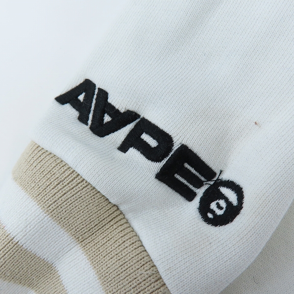 実際に弊社で買取させて頂いたA BATHING APE/アベイシングエイプ AAPE NOW SWEAT VARSITY JACKET AAPSWMA315XXL/Lの画像 4枚目
