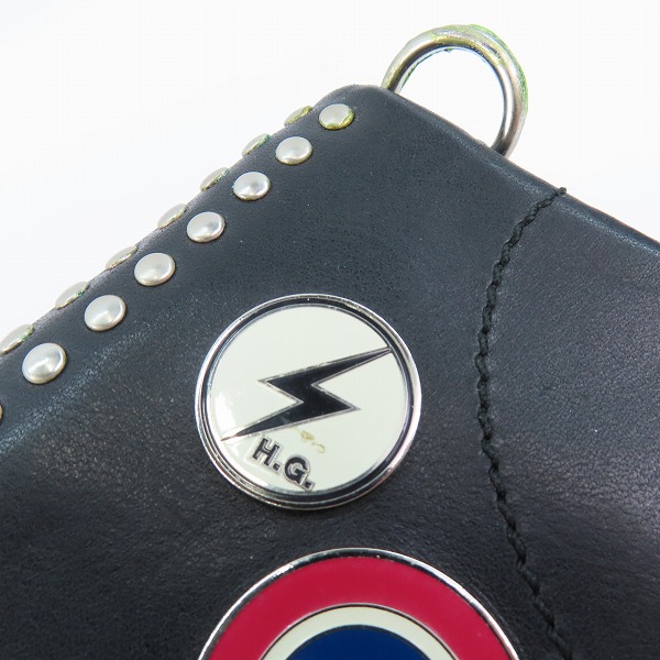 実際に弊社で買取させて頂いたHYSTERIC GLAMOUR/ヒステリックグラマー スタッズ 二つ折り財布の画像 6枚目