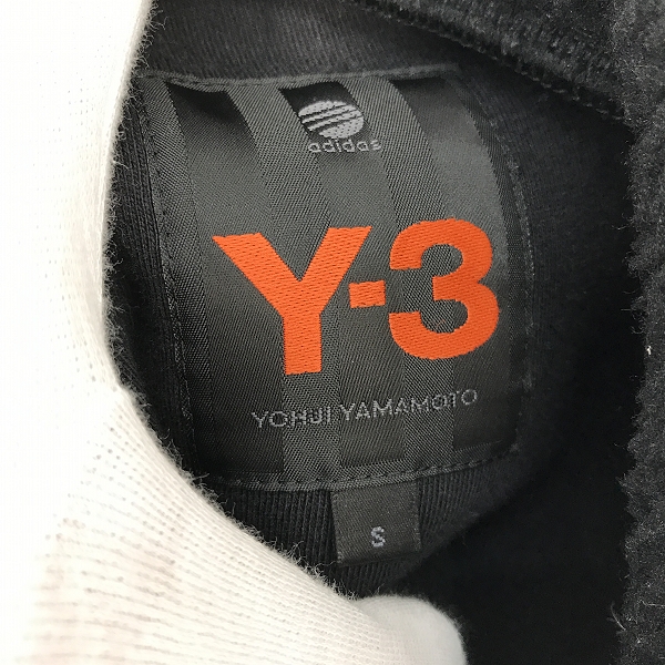 実際に弊社で買取させて頂いたY-3/ワイスリー ロゴ フリース プルオーバーフーディ Sの画像 2枚目