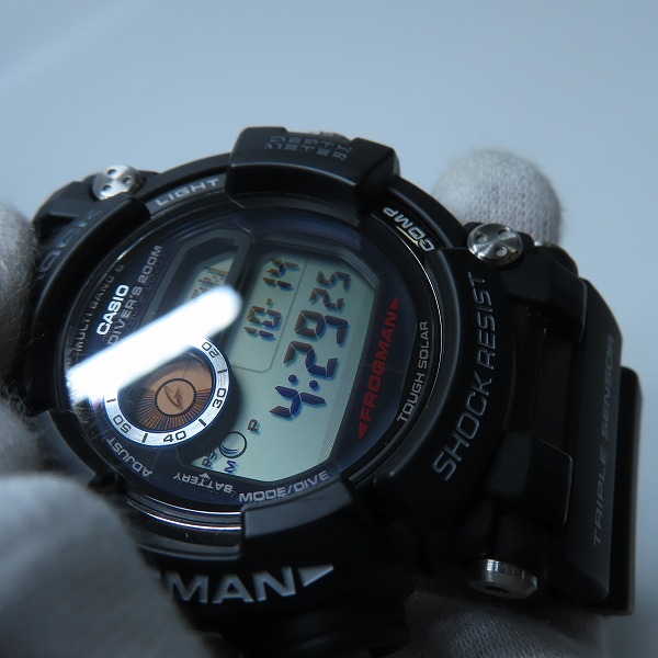 実際に弊社で買取させて頂いたG-SHOCK/Gショック FROGMAN/フロッグマン MASTER OF G/マスターオブG ソーラー GWF-D1000-1JFの画像 7枚目