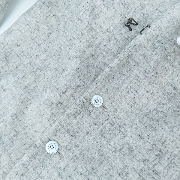 実際に弊社で買取させて頂いたKAZUYUKI KUMAGAI ATTACHMENT/カズユキクガマイ アタッチメント 絣2/48ダブルサージメルトン ロングコート KC52-077/1の画像 6枚目