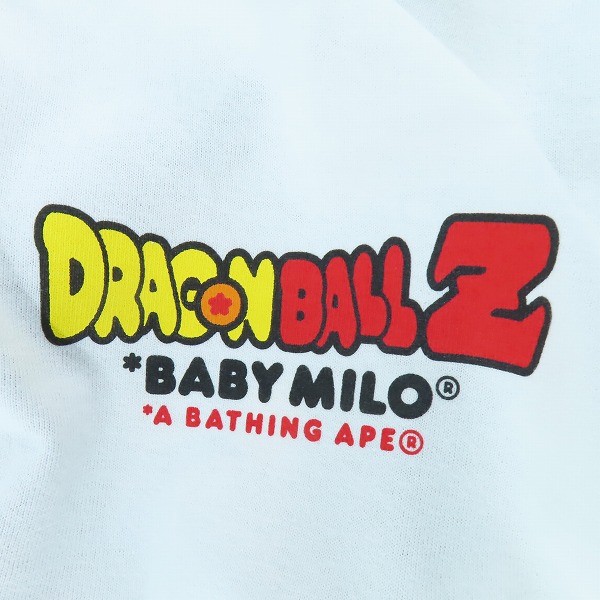 実際に弊社で買取させて頂いたA BATHING APE×DRAGON BALL Z/ア ベイシング エイプ×ドラゴンボールZ 半袖Tシャツ ホワイト/Lの画像 8枚目