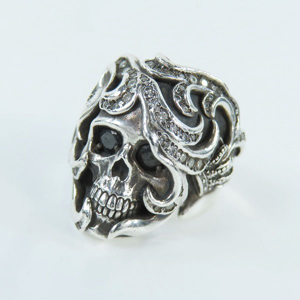 実際に弊社で買取させて頂いたJustin Davis×内山英雄/ジャスティンデイビス J×U ANDY/アンディ スカル リング SRJ520 21.5-22号