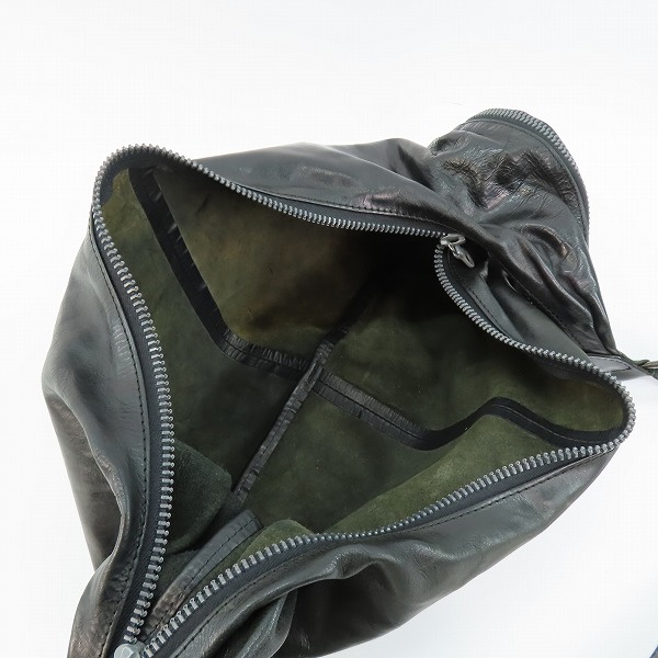 実際に弊社で買取させて頂いたBACKLASH/バックラッシュ レザー 三日月形ショルダーバッグ/バナナバッグ ビッグサイズの画像 3枚目