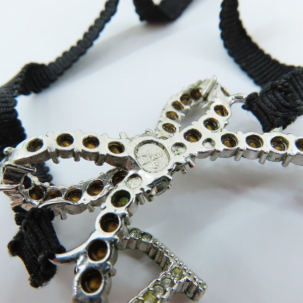 実際に弊社で買取させて頂いたChristian Dior/クリスチャンディオール リボン/ロゴ チョーカーネックレス の画像 6枚目