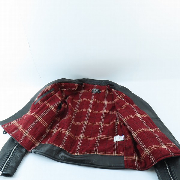 実際に弊社で買取させて頂いたSchott/ショット ダブル ライダース ジャケット 528US Dポケット/44の画像 2枚目