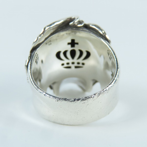 実際に弊社で買取させて頂いたJustin Davis×内山英雄/ジャスティンデイビス J×U ANDY/アンディ スカル リング SRJ520 21.5-22号の画像 3枚目