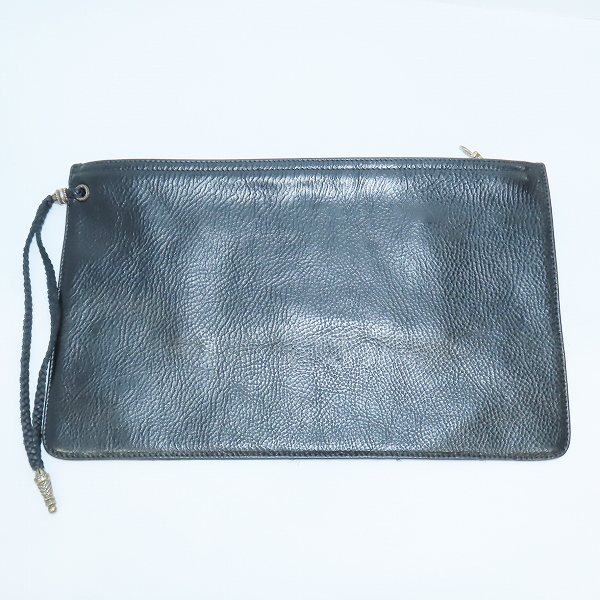 実際に弊社で買取させて頂いた【レシート付き】CHROME HEARTS/クロムハーツ FLAT MED PLANE ダガージップ レザー クラッチバッグ