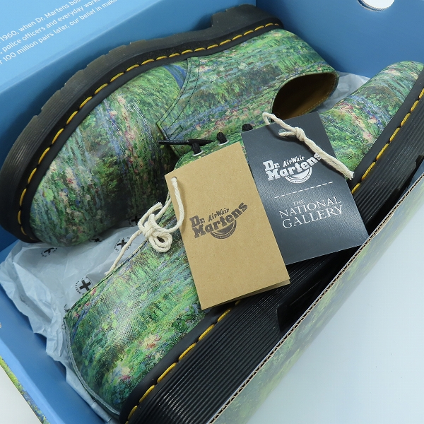 実際に弊社で買取させて頂いたDr.Martens/ドクターマーチン The NATIONAL GALLERY 1461 TNG LILY POND 緑 27930102/UK8の画像 8枚目