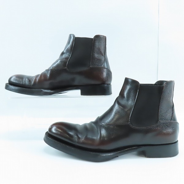 実際に弊社で買取させて頂いたPRADA/プラダ サイドゴア レザーブーツ/7の画像 3枚目