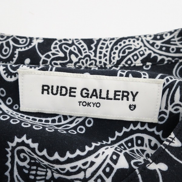実際に弊社で買取させて頂いたRUDE GALLERY/ルードギャラリー 21SS ペイズリー バンドカラー ロングシャツ 2の画像 2枚目
