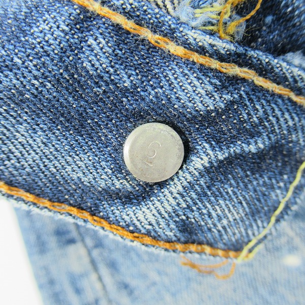 実際に弊社で買取させて頂いたLevi's/リーバイス 501 bigE 両面タブ 不均等V ボタン裏刻印 6 脚長Rの画像 5枚目