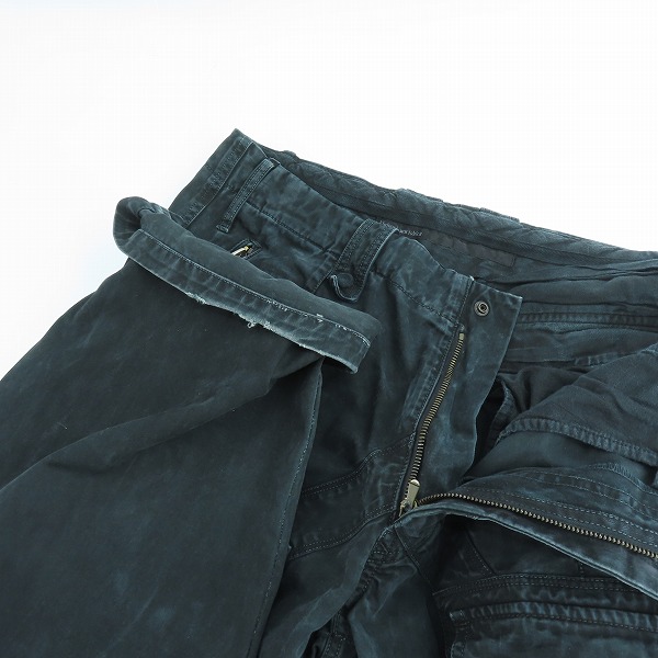実際に弊社で買取させて頂いたkiminori morishita/キミノリモリシタ ジップ 装飾 カーゴパンツ 7747-324-1/ 5/48の画像 2枚目