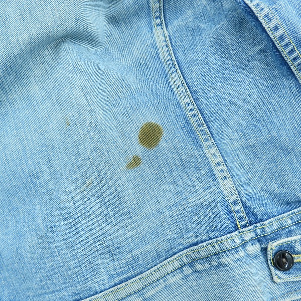 実際に弊社で買取させて頂いた【難有】Lee/リー ヴィンテージ 101-J 70s初期 四角黒タグ デニムジャケット/38の画像 6枚目