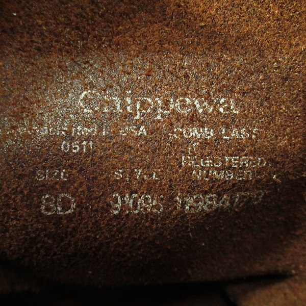 実際に弊社で買取させて頂いたCHIPPEWA/チペワ intage wellington boot/ヴィンテージウエリントンブーツ ペコスブーツ 91095/8Dの画像 5枚目