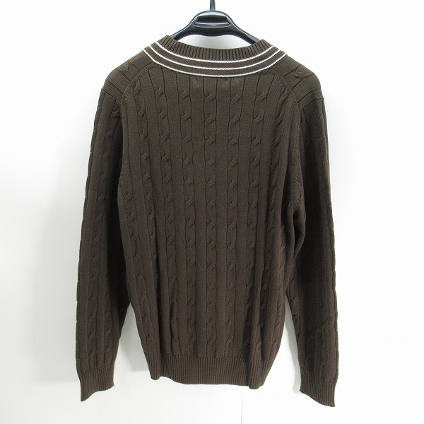実際に弊社で買取させて頂いた【未使用】Brooks brothers/ブルックスブラザーズ Vネック ケーブルニット/Mの画像 1枚目