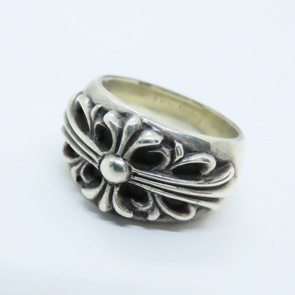 実際に弊社で買取させて頂いたCHROME HEARTS/クロムハーツ FLRL CRS フローラルクロス リング 17.5号