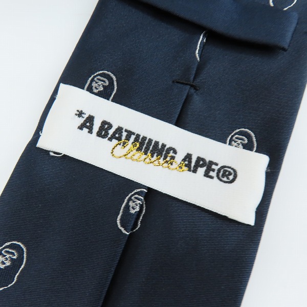 実際に弊社で買取させて頂いたA BATHING APE/ア ベイシングエイプ サル顔総柄ネクタイの画像 1枚目