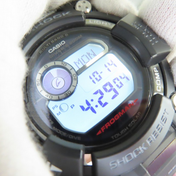 実際に弊社で買取させて頂いたG-SHOCK/Gショック FROGMAN/フロッグマン MASTER OF G/マスターオブG ソーラー GWF-D1000-1JFの画像 4枚目