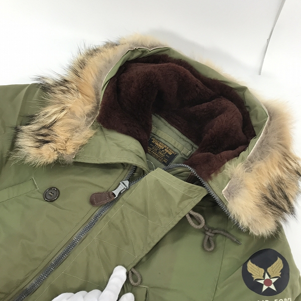 実際に弊社で買取させて頂いたBUZZ RICKSON'S/バズリクソンズ REED PRODUCTS INC. N-3 フライトジャケット BR10989/Sの画像 6枚目