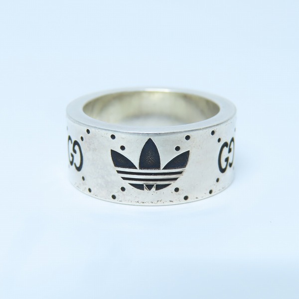 実際に弊社で買取させて頂いたGUCCI×adidas/グッチ×アディダス エングレービングリング 14 /13号の画像 1枚目