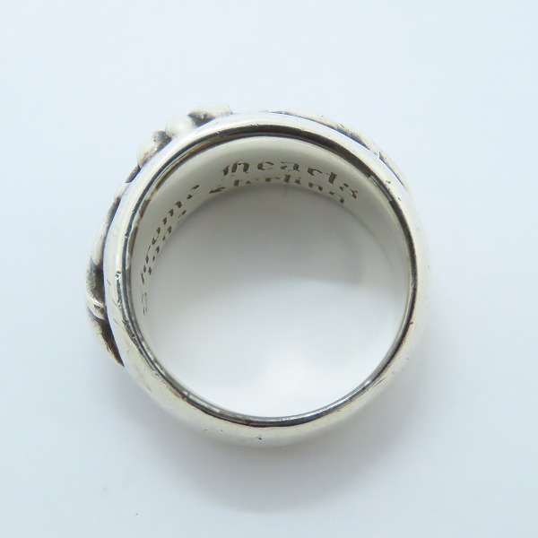 実際に弊社で買取させて頂いたCHROME HEARTS/クロムハーツ FLRL CRS フローラルクロスリング 18.5号の画像 5枚目