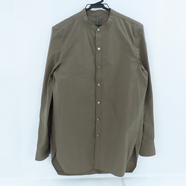 実際に弊社で買取させて頂いたKAZUYUKI KUMAGAI ATTACHMENT/アタッチメント 100/2 ギザタイプライター バンドカラーロングシャツ KS62-092/1