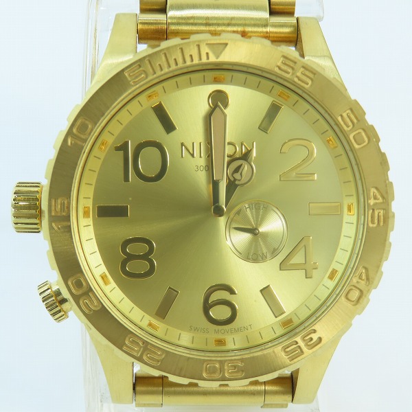 実際に弊社で買取させて頂いた【動作未確認】NIXON/ニクソン THE 51-30 CHRONO/クロノグラフ ウォッチ ゴールド