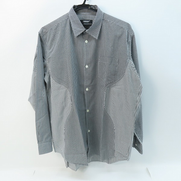 実際に弊社で買取させて頂いたUNDERCOVER/アンダーカバー 23AW ストライプカーブ切替 ギンガムチェック 長袖シャツ UC2C4401/2