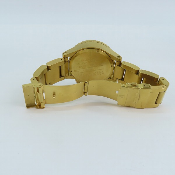 実際に弊社で買取させて頂いたNIXON/ニクソン MINIMIZE THE42-20 CHRONO ALL GOLD クロノグラフ クオーツ【動作未確認】の画像 3枚目