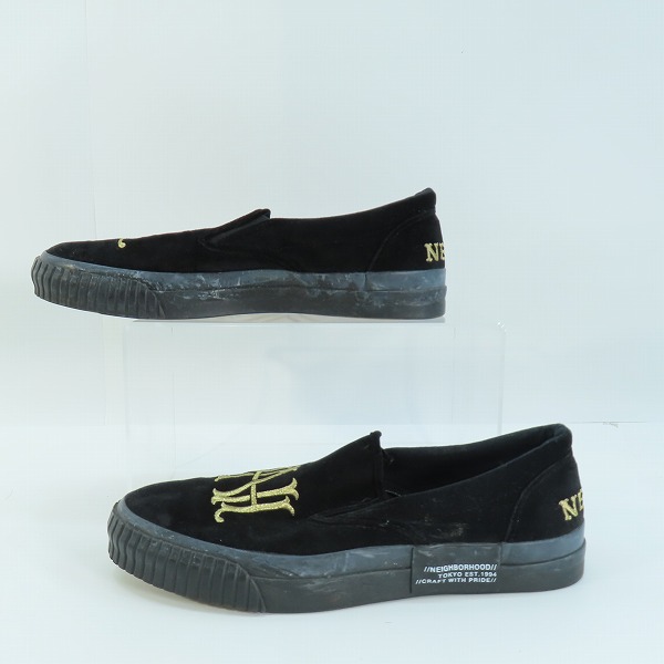 実際に弊社で買取させて頂いたNEIGHBORHOOD/ネイバーフッド 20SS NHロゴ 刺繍 スリッポン /27の画像 3枚目