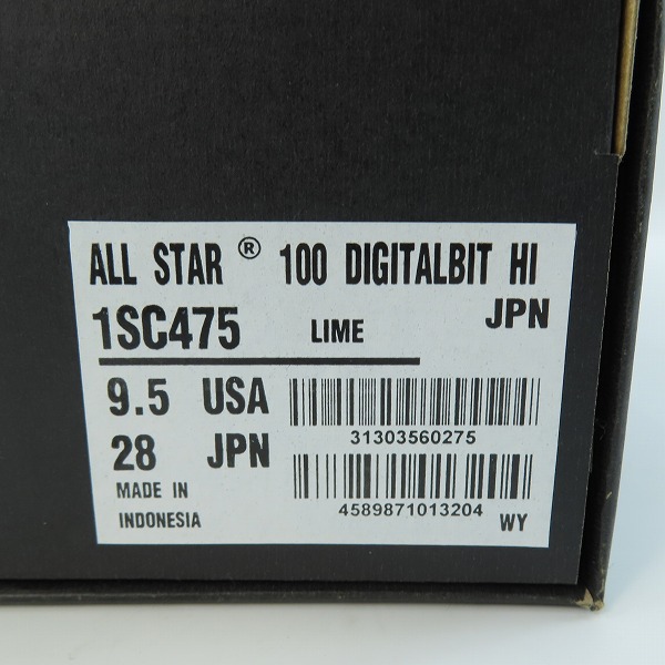 実際に弊社で買取させて頂いたCONVERSE/コンバース ALL STAR 100DIGITALBIT HI 1SC475/28.0の画像 9枚目