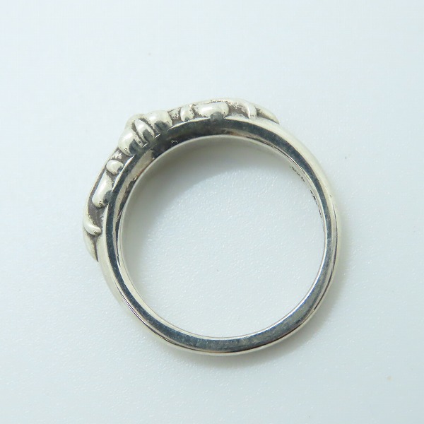 実際に弊社で買取させて頂いた【インボイス】CHROME HEARTS/クロムハーツ BABYCLSC/ ベイビークラシック フローラルクロス リング 19号の画像 5枚目